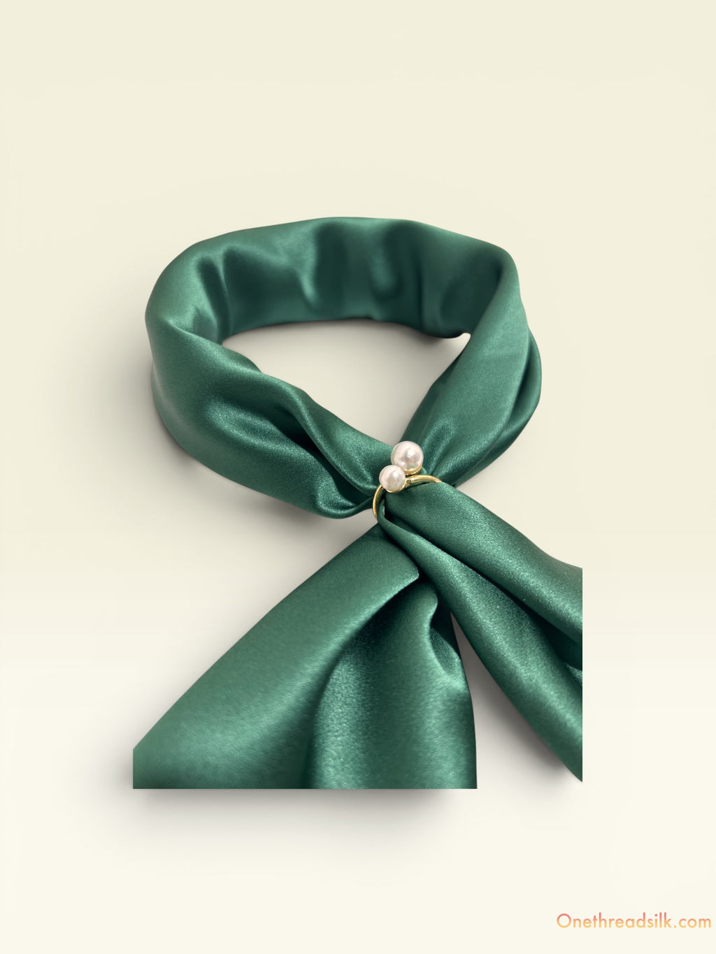 Emerald Green Vietnamese Mulberry Silk Scarf, 22x22 Square Bandana, Holiday Gift for Her