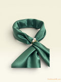 Emerald Green Vietnamese Mulberry Silk Scarf, 22x22 Square Bandana, Holiday Gift for Her